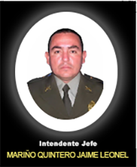 Fotografía del Señor Ij. Mariño Quintero Jaime Leonel quien falleció en cumplimiento de su deber.