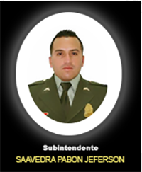 Fotografía del Señor Si. Saavedra Pabón Jeferson quien falleció en cumplimiento de su deber.