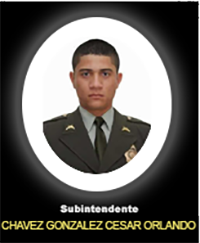 Fotografía del Señor Si. Chávez González César Orlando quien falleció en cumplimiento de su deber.