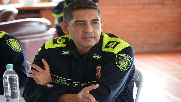 Coronel &Oacute;scar Mojica Comandante Departamento de Polic&iacute;a Boyac&aacute;.