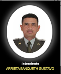 Fotografía del Señor It. Arrieta Banqueth Gustavo quien falleció en cumplimiento de su deber.