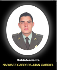 Fotografía del Señor Si. Narváez Cabrera Juan Gabriel quien falleció en cumplimiento de su deber.