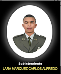 Fotografía del Señor Si. Lara Márquez Carlos Alfredo quien falleció en cumplimiento de su deber.