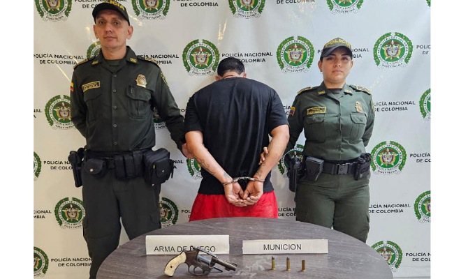 Capturado con un arma de fuego