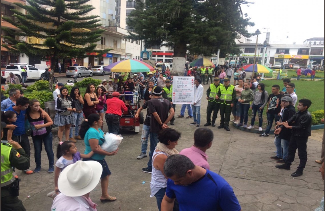 Con obras de teatro ambulantes en los sitios de mayor concurrencia de personas, la Policía en  Santa Rosa de Cabal se encuentra realizando una campaña contra los delitos de mayor impacto como son el homicidio y las lesiones personales.