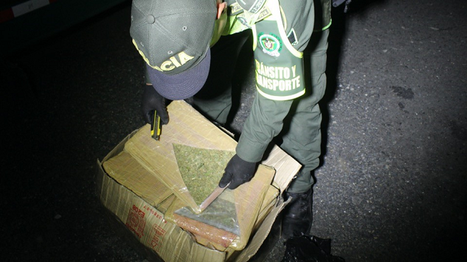 69 paquetes de marihuana fuero encontrados  69 paquetes de marihuana fuero encontrados