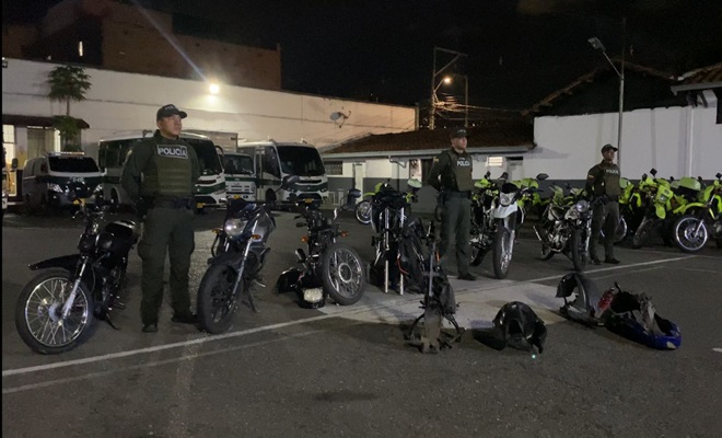 8 motocicletas fueron recuperadas en Manrique
