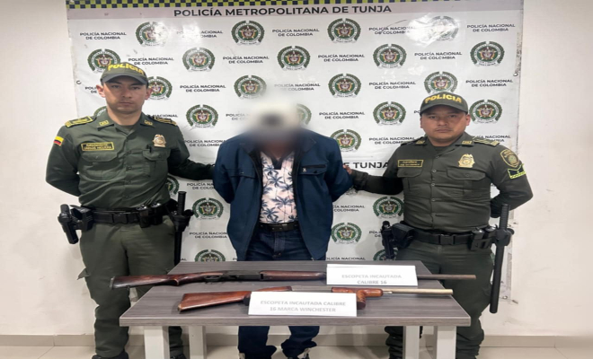 Captura e incautación de 2 escopetas