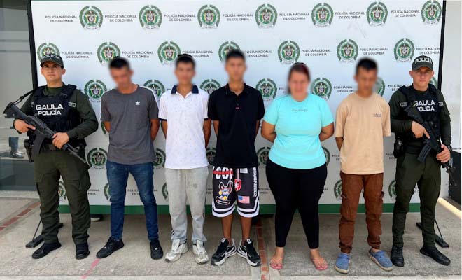 05 personas capturadas por el delito de extorsion