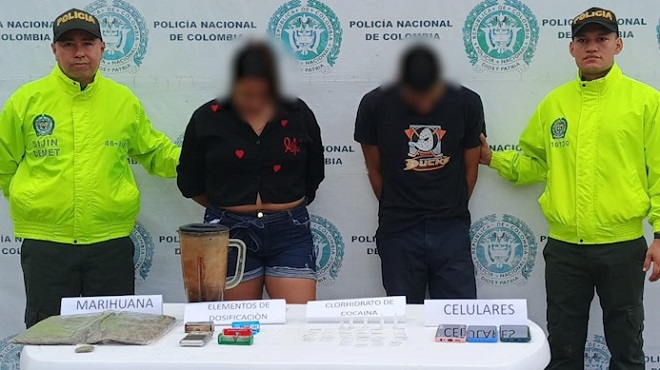 Capturado alias el Cojo y Yely en diligencia de allanamiento por tráfico de estupefacientes 