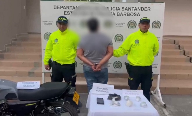 Capturado y elementos incautados