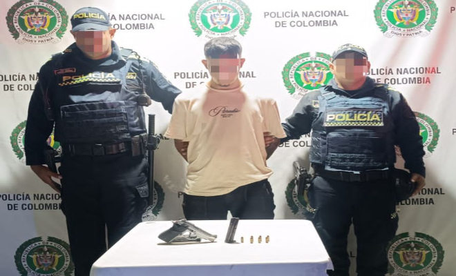 Capturado con arma de fuego 