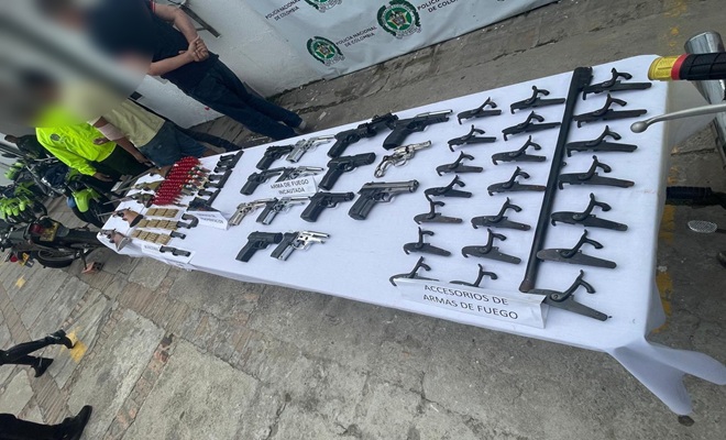 Armas incautadas.