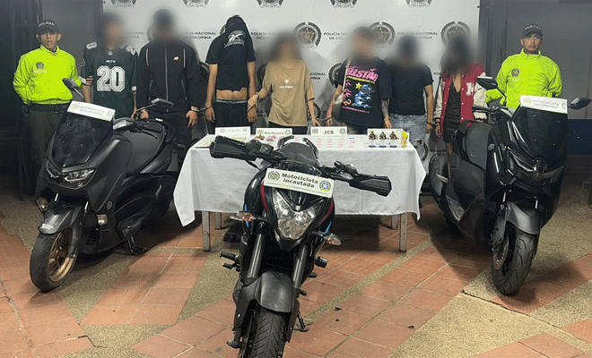 Capturados por tr&aacute;fico de estupefacientes y hurto de motocicletas en Villavicencio