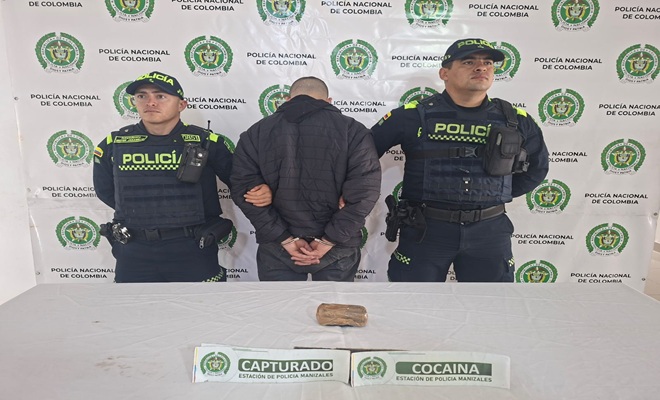 Capturado alias "Johan" con 260 gramos de presunta base de coca en Manizales
