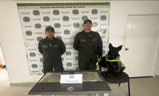 Incautados más de 1.000 gramos de marihuana en encomienda en Cómbita