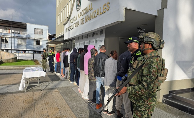 Operación “Fortaleza” permitió la captura de 19 personas por presunto tráfico de estupefacientes en Manizales