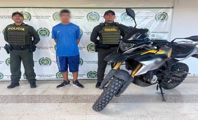 Policía Nacional recupera motocicleta y captura al responsable en tiempo récord