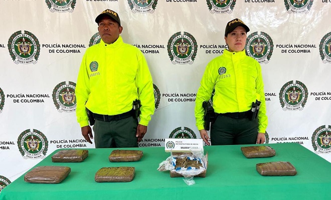 Más de 8 mil dosis de marihuana halladas por la Policía Nacional en la vereda Venadito 