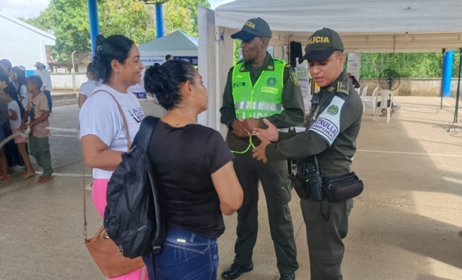 En el kilómetro 12, la Policía Metropolitana de Montería llevó un mensaje firme y necesario: proteger la vida de las mujeres es responsabilidad de todos.