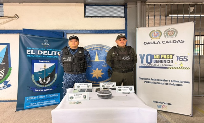 Gaula y funcionarios del inpec incautan elementos en cárcel 