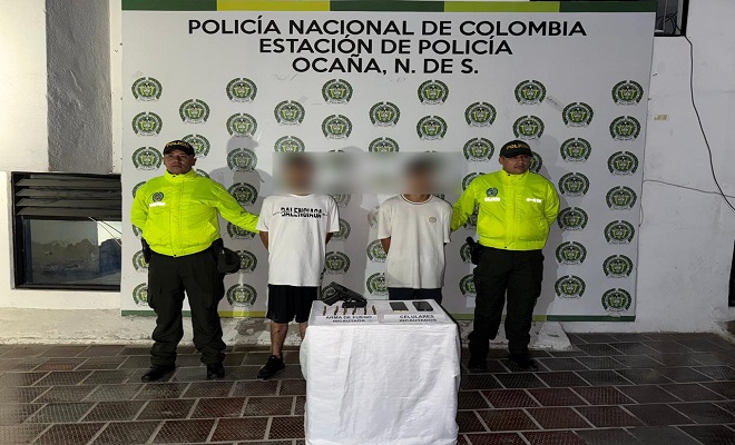 Capturados dos hombres, identificados como Juan Pablo Manco, conocido con el alias de “El Paisa”, quien fue detenido por orden judicial, y Sebastián Camilo Manco, alias “Mou”, capturado en flagrancia. Capturados dos hombres, identificados como Juan Pablo Manco, conocido con el alias de “El Paisa”, quien fue detenido por orden judicial, y Sebastián Camilo Manco, alias “Mou”, capturado en flagrancia.