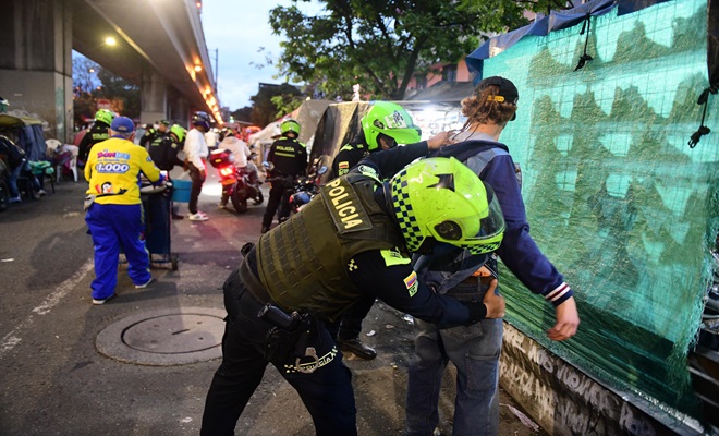 Acciones contra el delito y recuperación del espacio público en centro de Medellín.