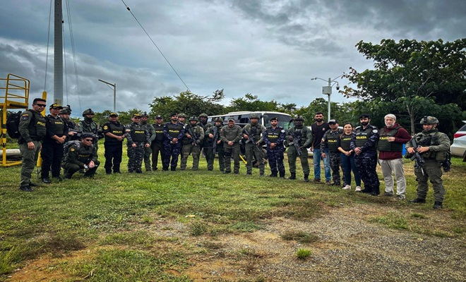 Representantes de las policias de Brasil, Ecuador, Bolivia y Peru