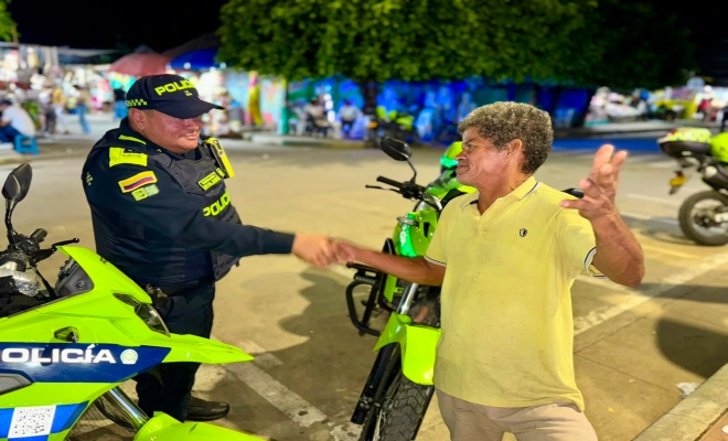 La Polic&iacute;a Nacional garantiza la seguridad durante el Festival Nacional del Porro en San Pelayo