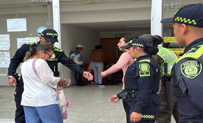 Más de 1.200 uniformados reforzarán la seguridad durante la jornada electoral en Manizales y Villamaría