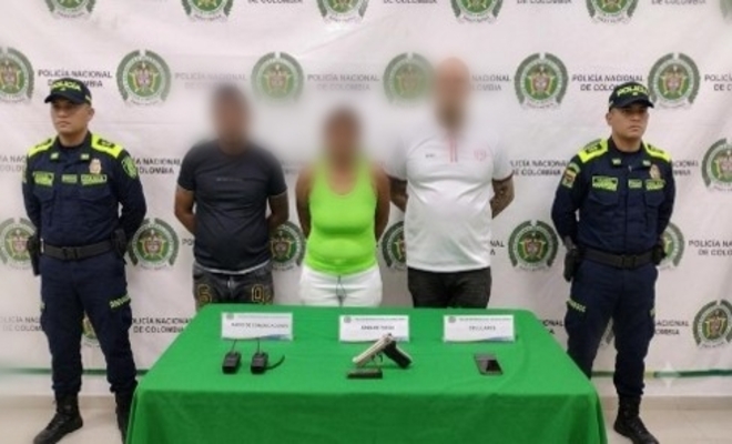 Tres capturados y elementos incautados quedando a disposici&oacute;n de las autoridades competentes