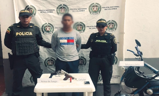 Capturado con un arma de fabricación artesanal  