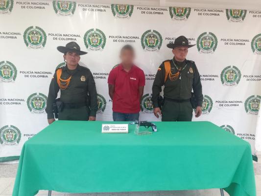 Captura de un sujeto con por porte ilegal de arma de fuego