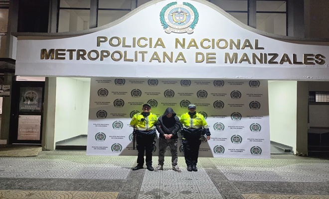 policías y capturado por narcotráfico en Manizales 