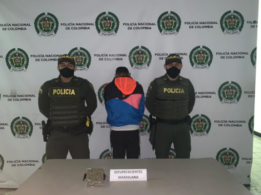 267 personas han sido capturadas en lo corrido del año por tráfico de estupefacientes capturado “Jorge” presunto expendedor con 300 gramos de marihuana