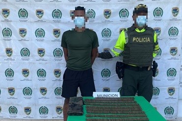Capturado cuando se movilizaba con munición de fusil