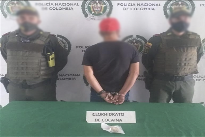 Los 186 gramos del estupefaciente están avaluados en $1.000.000 Capturado hombre de 50 años por tráfico de estupefacientes