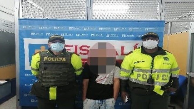 Fue dejado a disposición de la Fiscalía General de la Nación Capturado en flagrancia hombre de 31 años de edad, por los delitos de lesiones personales y hurto
