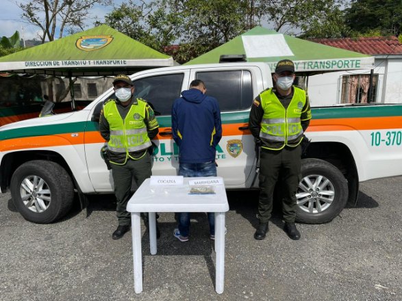14 ciudadanos han sido capturados por tráfico de estupefacientes en lo corrido del año Un hombre fue capturado por portar sustancias estupefacientes