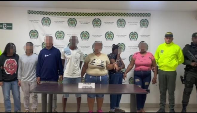 Capturados siete integrantes de “Los Flacos” dedicados al tráfico de estupefacientes en el municipio de Cartago