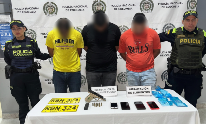 Como resultado, los tres sujetos fueron capturados y trasladados a la URI de Barranquilla.