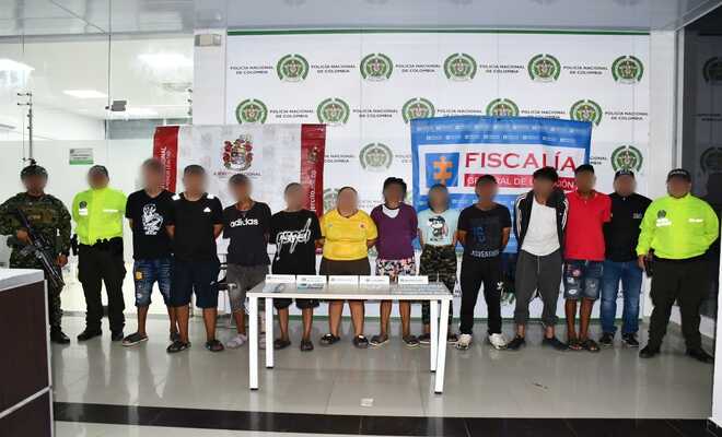 Golpe al grupo delincuencial “Familia P”: capturadas 10 personas por tráfico de estupefacientes en Cúcuta