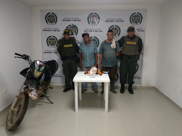 Capturamos dos personas con 2.000 dosis de Clorhidrato de Cocaína 