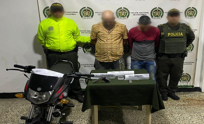 Los capturaron con pistola y munición ilegal, además presentan anotaciones y antecedentes judiciales.