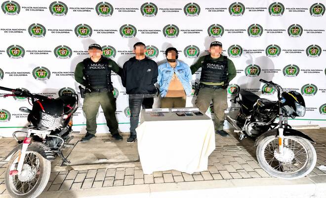 Dos capturados por el delito de extorsi&oacute;n en Santa Marta