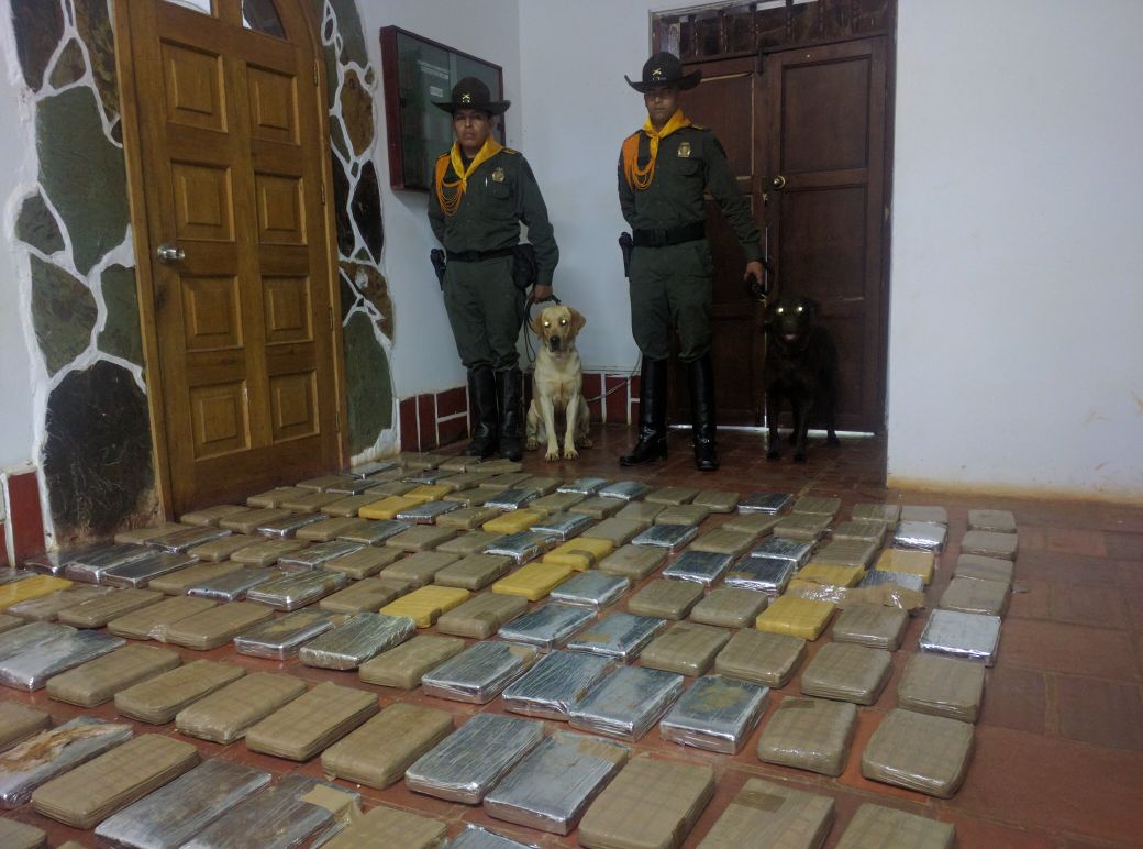 137.000 gramos que tendría como destino el departamento de Nariño