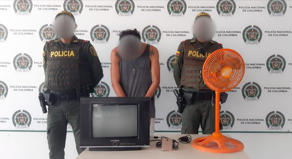 Rápida reacción Policial permite la recuperación de electrodomésticos que habían sido hurtados.