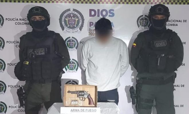 Capturado con arma de fuego