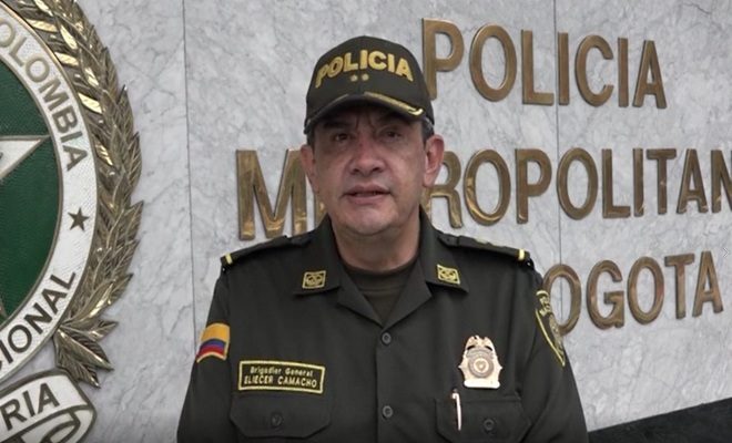 Declaraciones del comandante de la Policía Metropolitana de Bogotá
