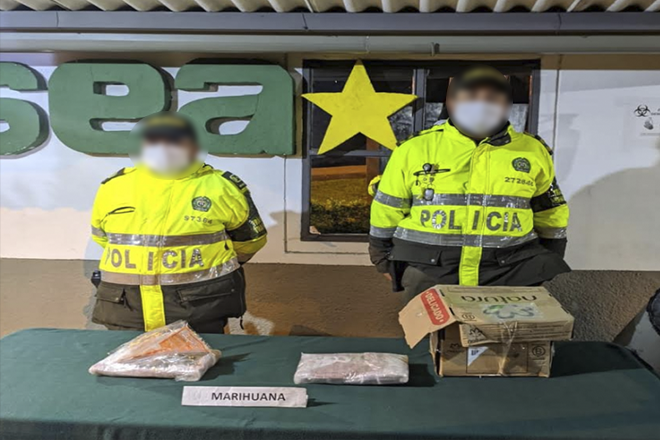 El alijo incautado tiene un avaluó comercial de $ 28.150.000  Dos incautaciones de sustancias estupefacientes en la modalidad de encomienda